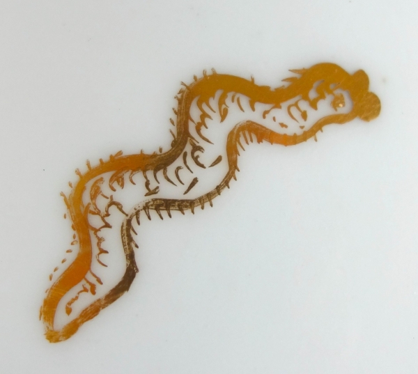 Pair of Empire Paris porcelain trumpet-shaped vases / planters, early 19th century