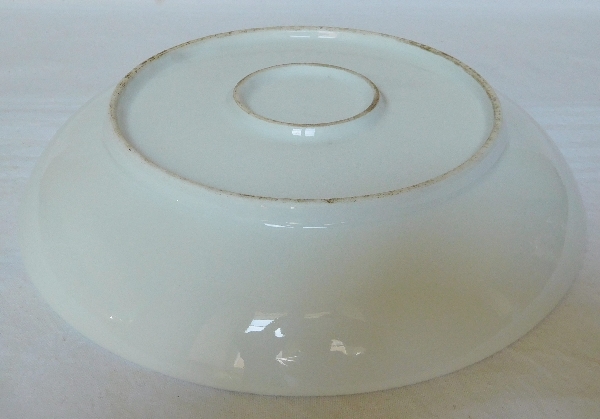 Plat rond en porcelaine de Paris tête de Minerve, époque Napoléon III - 27,6cm