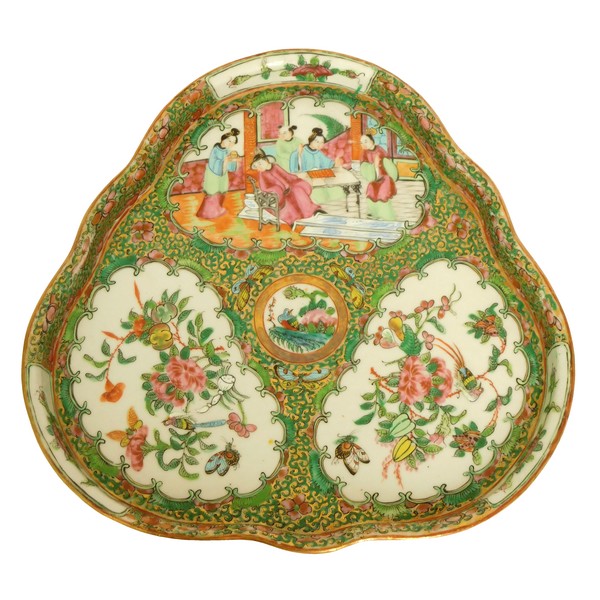 Canton porcelain tray, China, 19th century