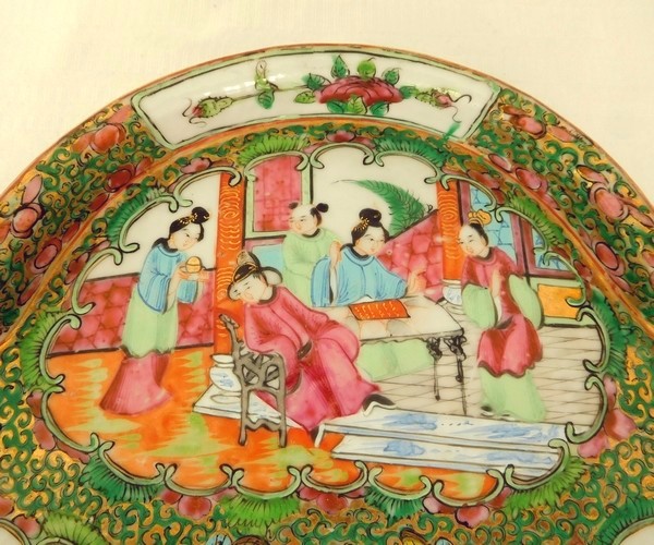 Canton porcelain tray, China, 19th century