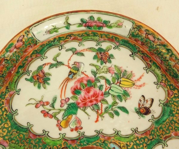 Canton porcelain tray, China, 19th century