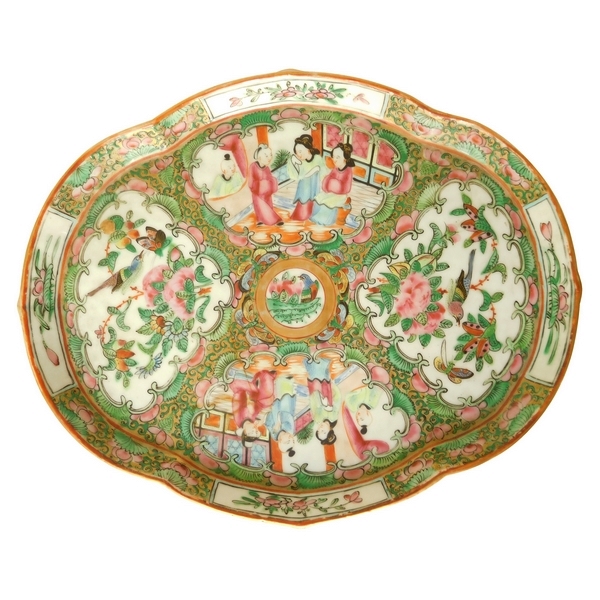 Canton porcelain tray - China, 19th century