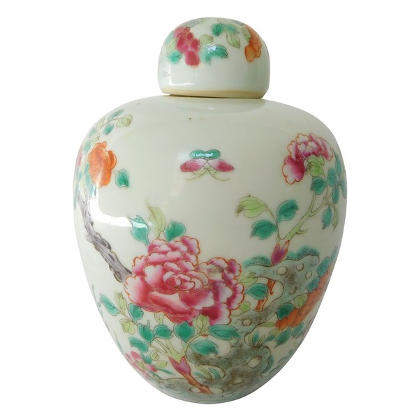 Compagnie des Indes - pot à gingembre en porcelaine de Chine, famille rose - XVIIIe siècle