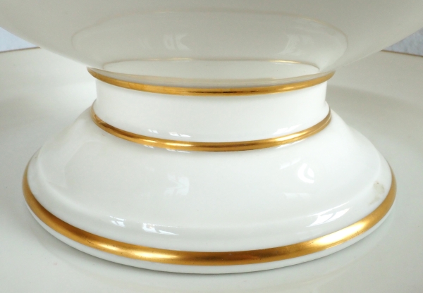Nast : Empire Paris porcelain soup tureen enhanced with fine gold - early 19th century