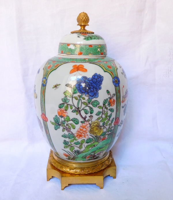 Late 19th century Chinese porcelain and ormolu vase, 18th century style