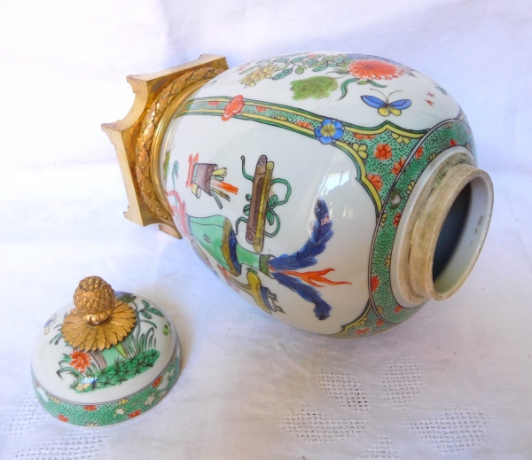 Late 19th century Chinese porcelain and ormolu vase, 18th century style