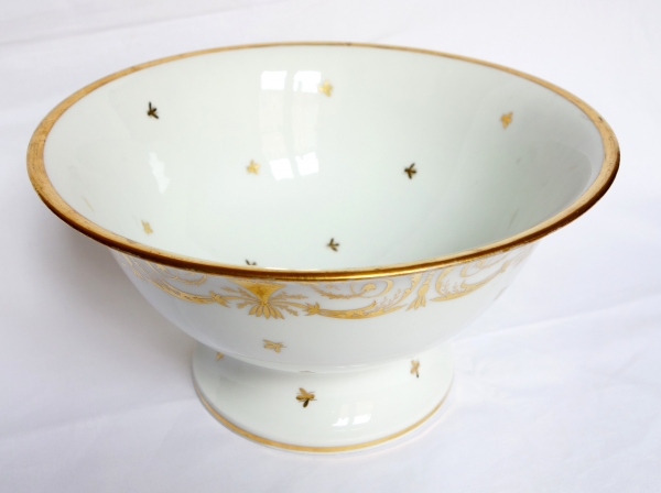 Large porcelain Empire salad bowl, Locre Manufacture, early 19th century