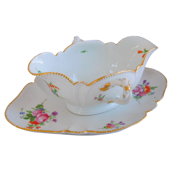 18th century porcelain gravy boat, Duc d'Angouleme Manufacture