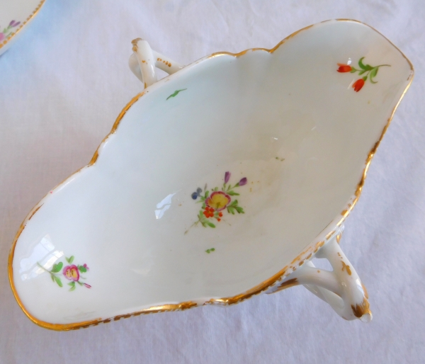 18th century porcelain gravy boat, Duc d'Angouleme Manufacture