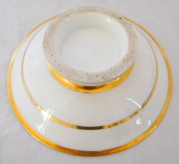 Service à dessert Empire à couronne de comte - porcelaine de Paris polychrome et or - début XIXe siècle
