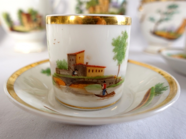 Empire Paris porcelain coffee set for 10 people - 19th century circa 1820