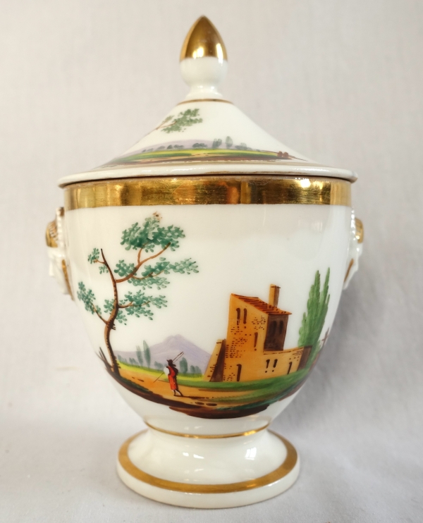 Empire Paris porcelain coffee set for 10 people - 19th century circa 1820