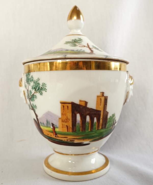 Empire Paris porcelain coffee set for 10 people - 19th century circa 1820