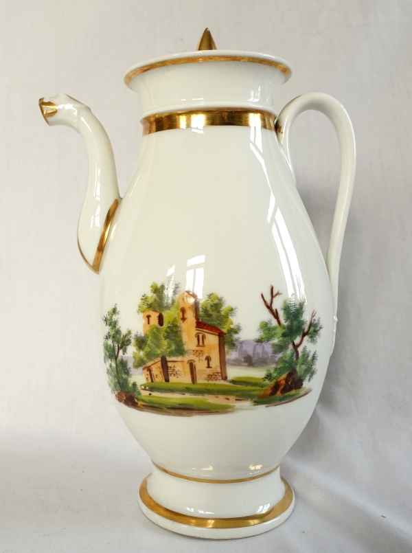 Empire Paris porcelain coffee set for 10 people - 19th century circa 1820