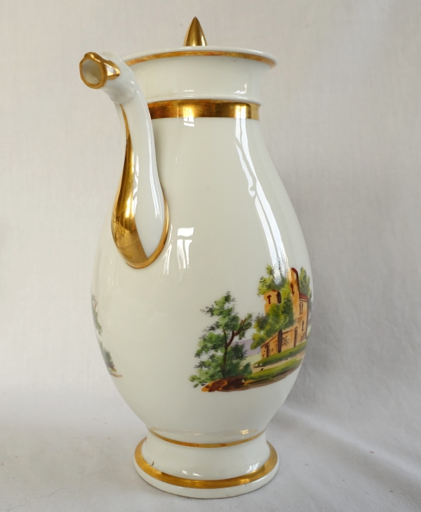 Empire Paris porcelain coffee set for 10 people - 19th century circa 1820