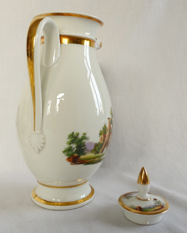 Empire Paris porcelain coffee set for 10 people - 19th century circa 1820