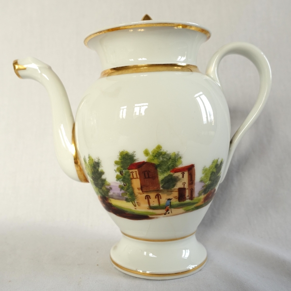 Empire Paris porcelain coffee set for 10 people - 19th century circa 1820