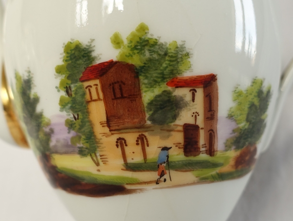 Empire Paris porcelain coffee set for 10 people - 19th century circa 1820