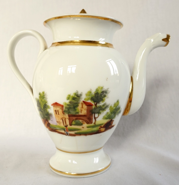 Empire Paris porcelain coffee set for 10 people - 19th century circa 1820