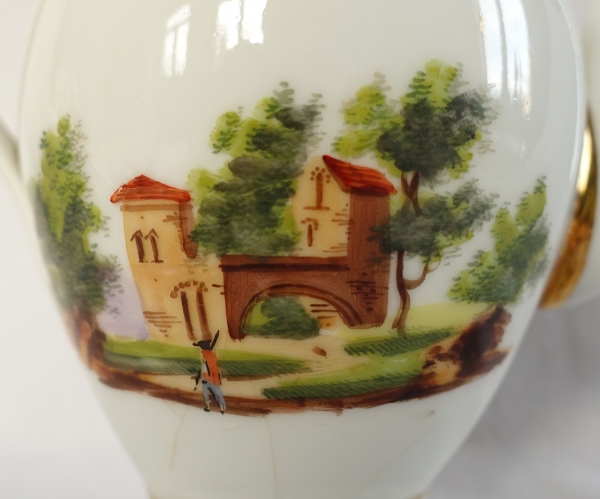 Empire Paris porcelain coffee set for 10 people - 19th century circa 1820
