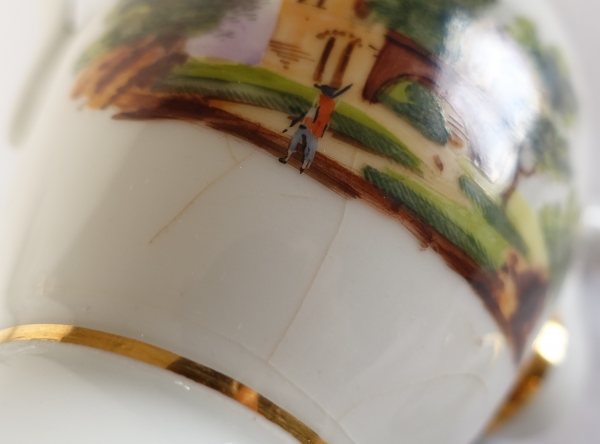 Empire Paris porcelain coffee set for 10 people - 19th century circa 1820