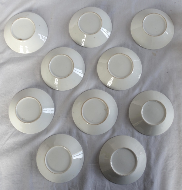 Empire Paris porcelain coffee set for 10 people - 19th century circa 1820