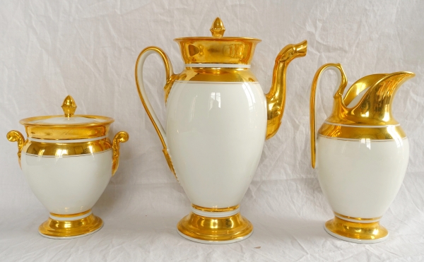 Paris porcelain coffee set for 12, early 19th century - 15 pieces
