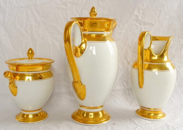 Paris porcelain coffee set for 12, early 19th century - 15 pieces