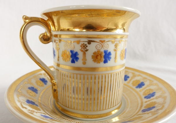Empire Paris porcelain coffee set for 8 people, 19th century - 11 pieces