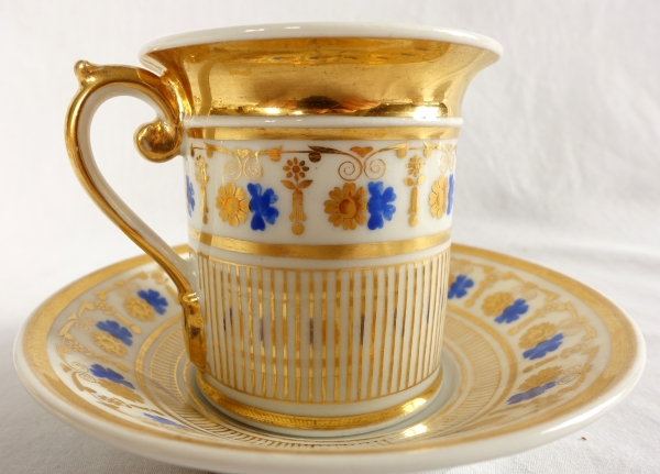 Empire Paris porcelain coffee set for 8 people, 19th century - 11 pieces