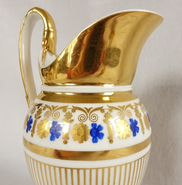 Empire Paris porcelain coffee set for 8 people, 19th century - 11 pieces