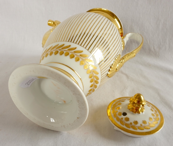 Empire Paris porcelain coffee set for 8 people, 19th century - 11 pieces