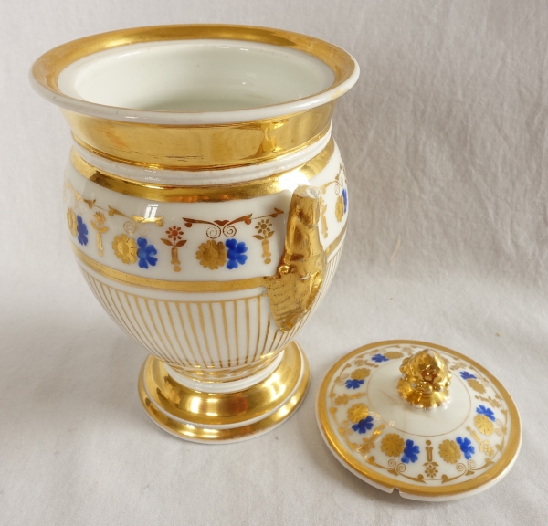 Empire Paris porcelain coffee set for 8 people, 19th century - 11 pieces