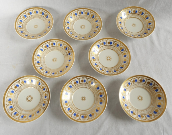 Empire Paris porcelain coffee set for 8 people, 19th century - 11 pieces