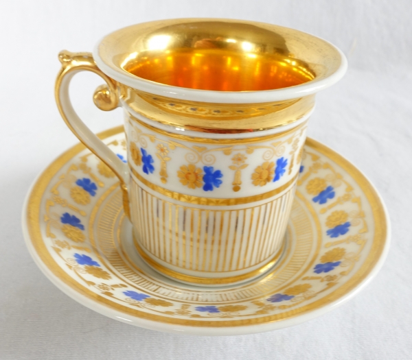 Empire Paris porcelain coffee set for 8 people, 19th century - 11 pieces