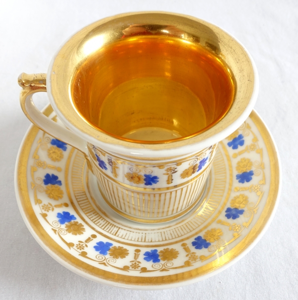Empire Paris porcelain coffee set for 8 people, 19th century - 11 pieces