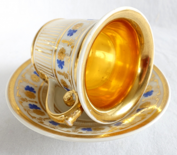 Empire Paris porcelain coffee set for 8 people, 19th century - 11 pieces