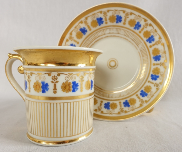 Empire Paris porcelain coffee set for 8 people, 19th century - 11 pieces
