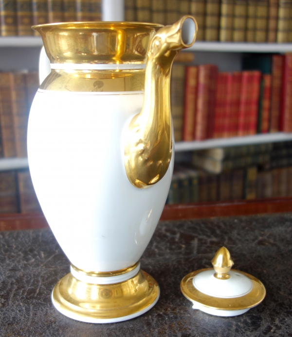 Early 19th century Empire Paris porcelain coffee set for 6