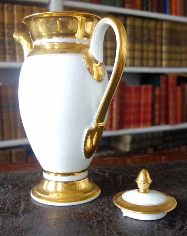 Early 19th century Empire Paris porcelain coffee set for 6