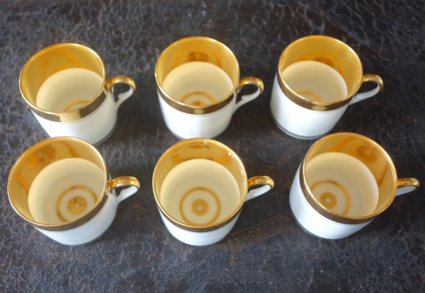 Service à café Restauration en porcelaine dorée