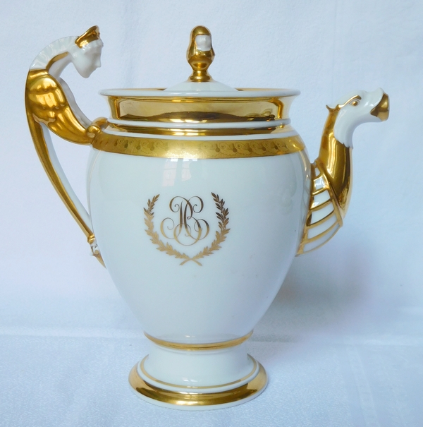 Neppel manufacture - Paris - Empire porcelain coffee set, early 19th century