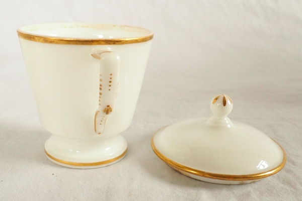Nast : Empire porcelain creamware set enhanced with fine gold - early 19th century