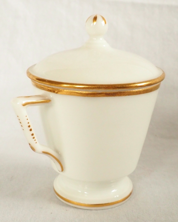 Nast : Empire porcelain creamware set enhanced with fine gold - early 19th century