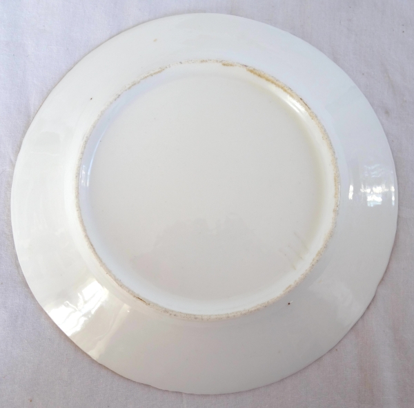 Service à dessert : 12 assiettes et 4 plats en porcelaine de Paris à décor fleuri - vers 1840