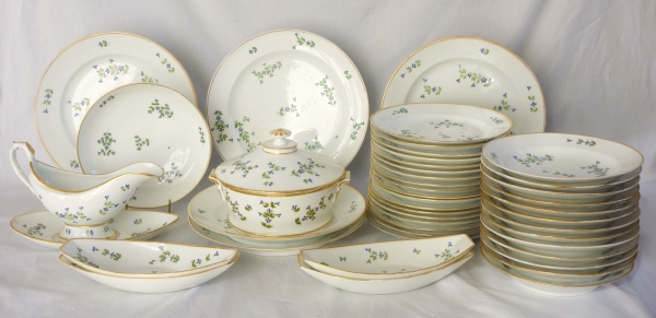 Dihl et Guerhard Manufacture : Louis XVI style table set - 43 pieces - Empire period