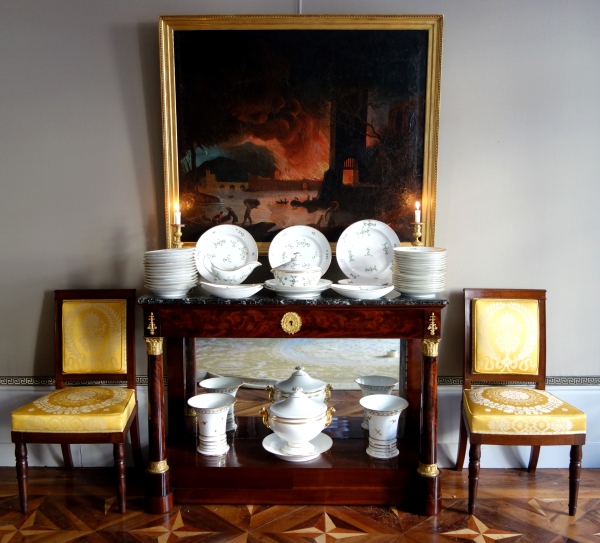 Dihl et Guerhard Manufacture : Louis XVI style table set - 43 pieces - Empire period
