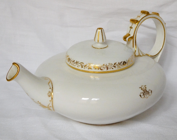 Sevres porcelain : complete tea set for 12 guests, Peyre pattern, 1888