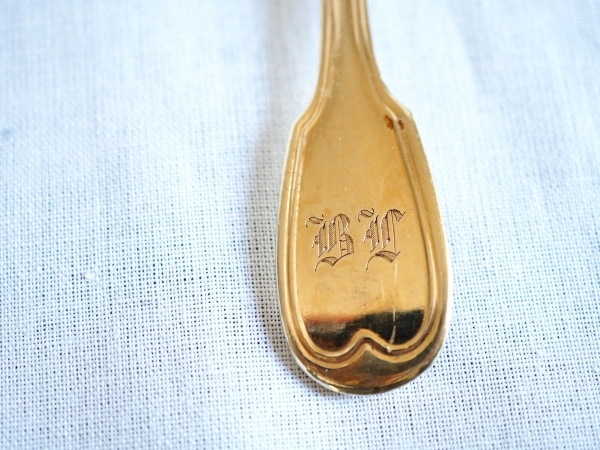Large Paris porcelain breakfast cup gilt with fine gold, early 19th century