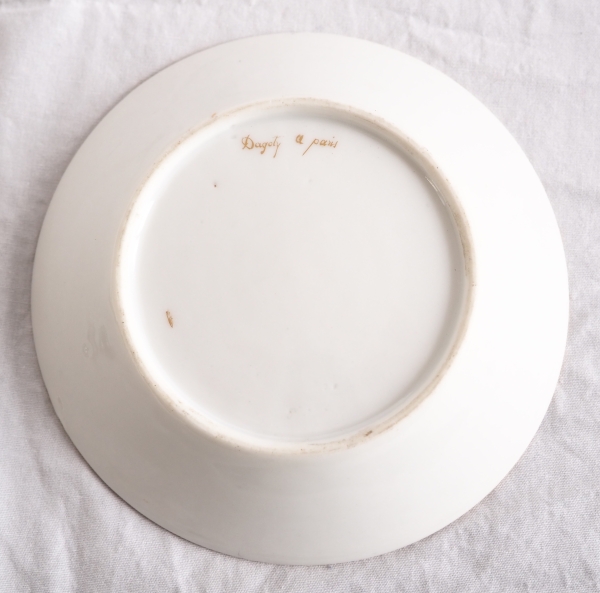 Dagoty : tasse à café de forme litron Egyptienne en porcelaine de Paris, époque Empire - signée